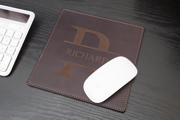 Mouse Pad | Laser Engraved Leather (7 Colors)